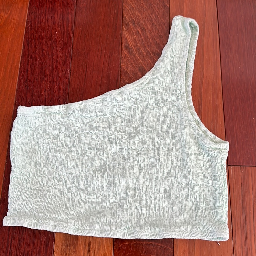 PAC SUN One shoulder mint green top. Size S. Never worn.